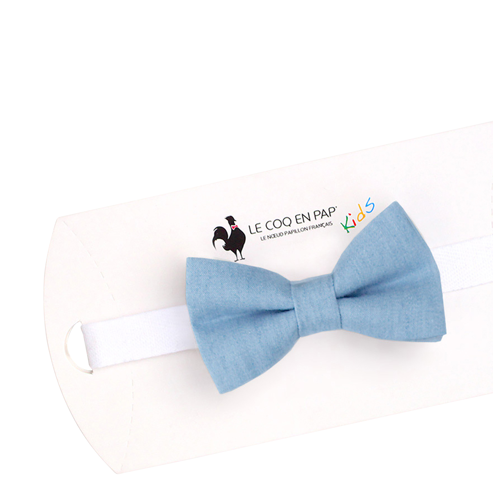 Noeud papillon en coton imprimé | Bleu