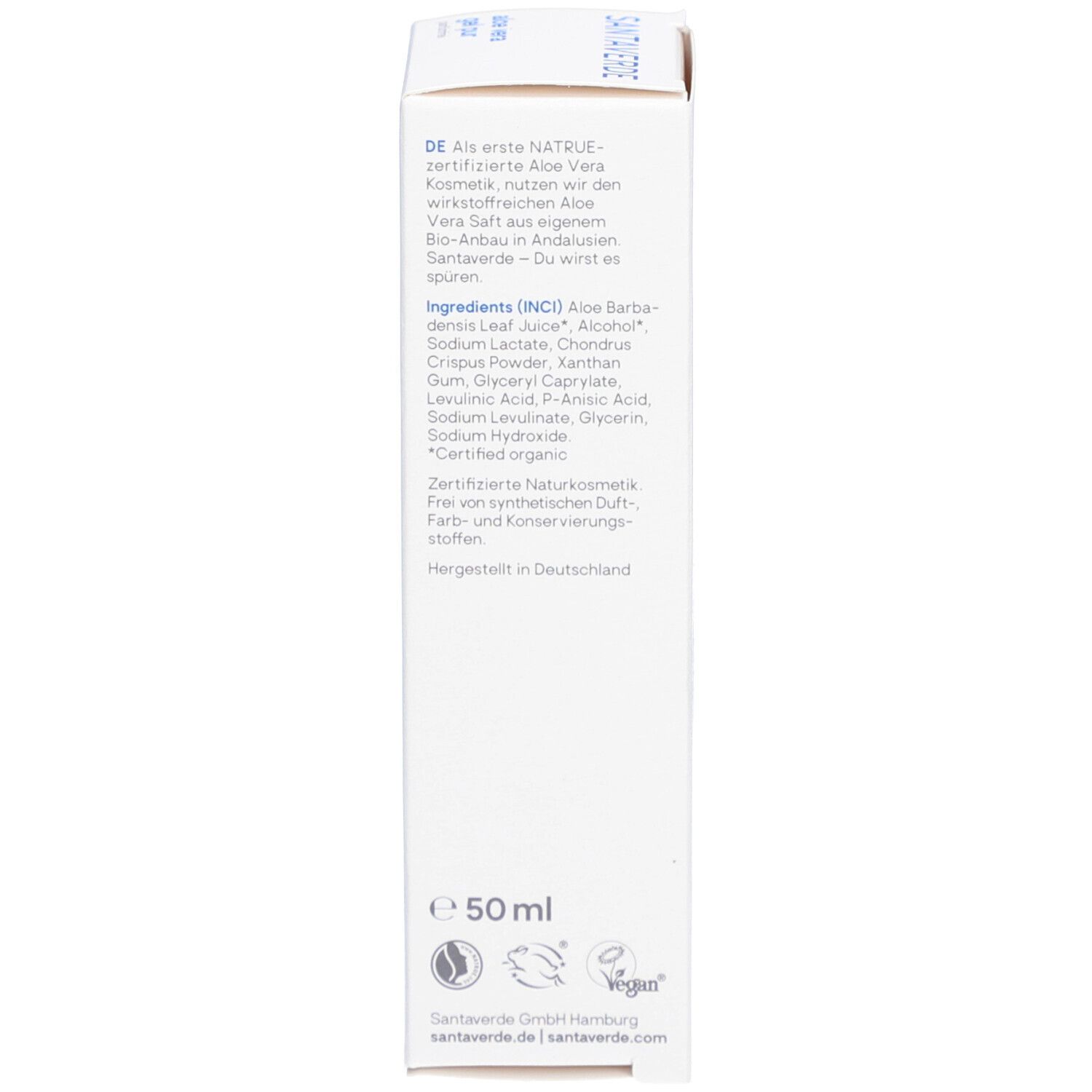 SANTAVERDE aloe vera gel pur ohne Duft