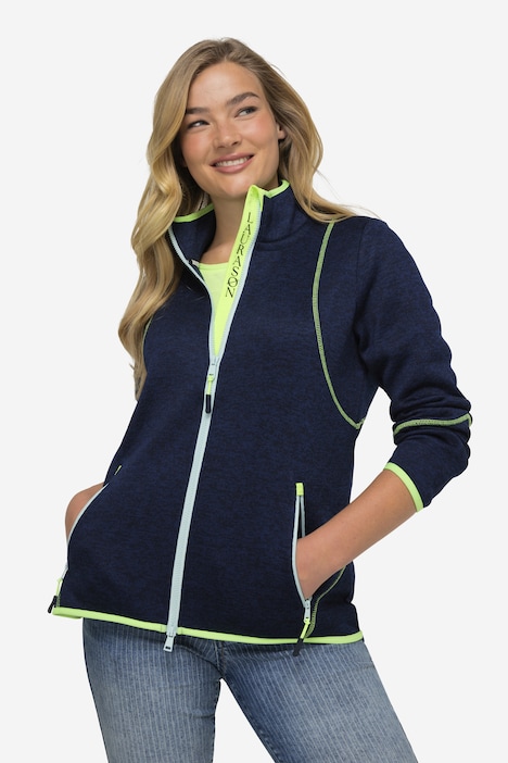 Fleecejacke, Kapuze, Schmucknähte, OEKO-TEX