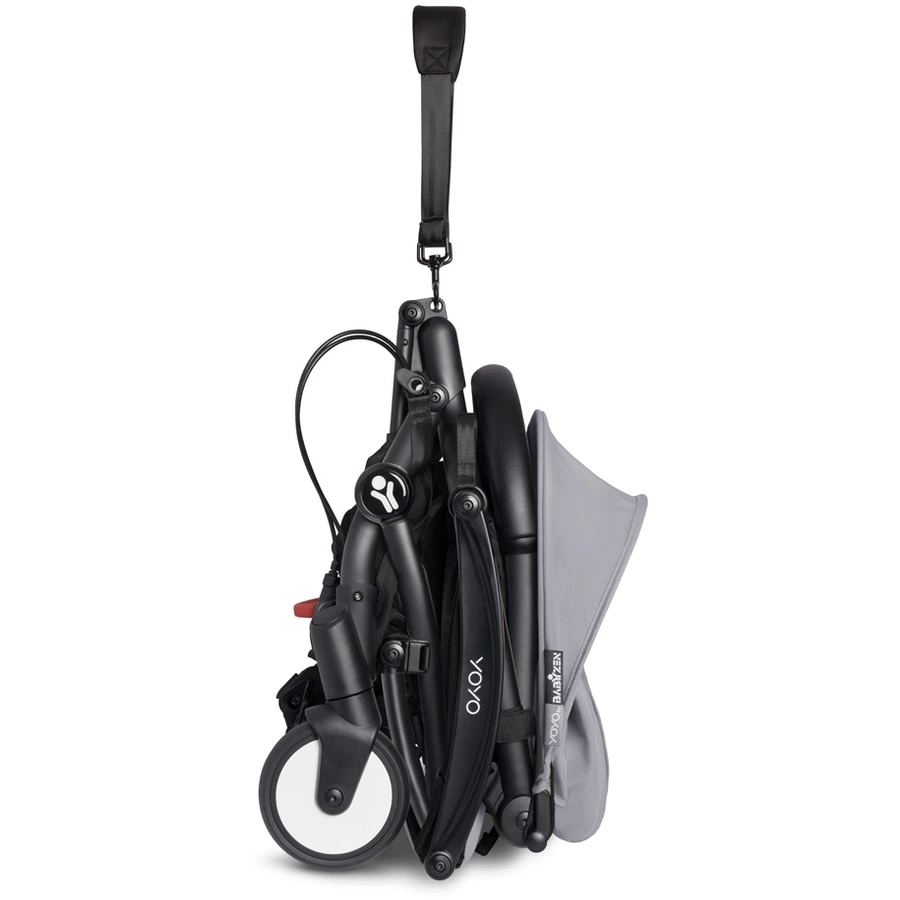 BABYZEN Kinderwagen YOYO 6+ connect Black mit Textilset Stone
