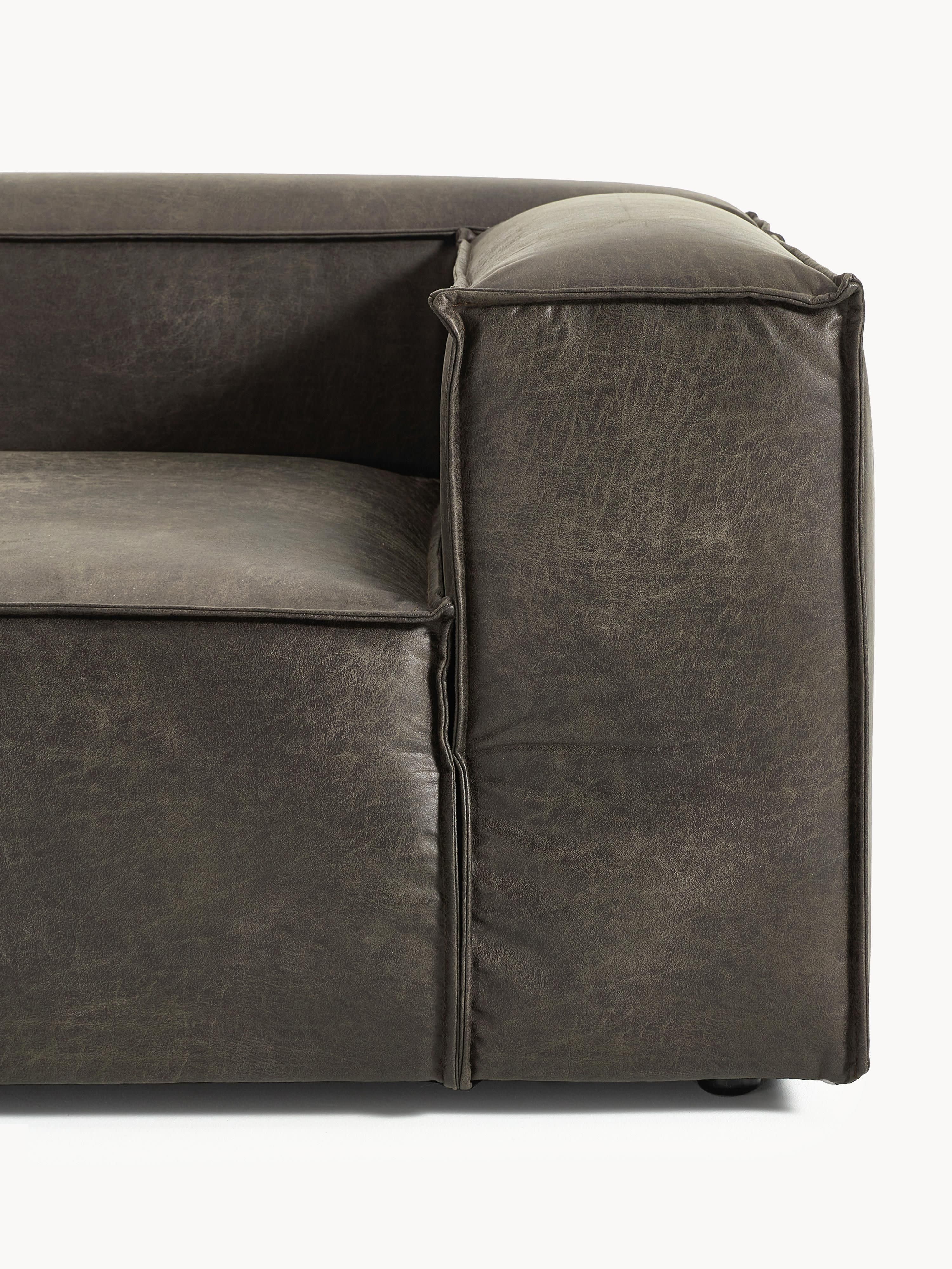Modulaire chaise longue Lennon van gerecycled leer