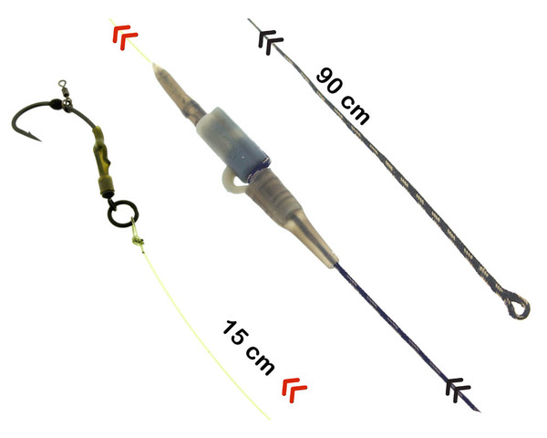 Bas de ligne PB Products R2G Clip SR Leader   2 Ronnie Rigs Stiff