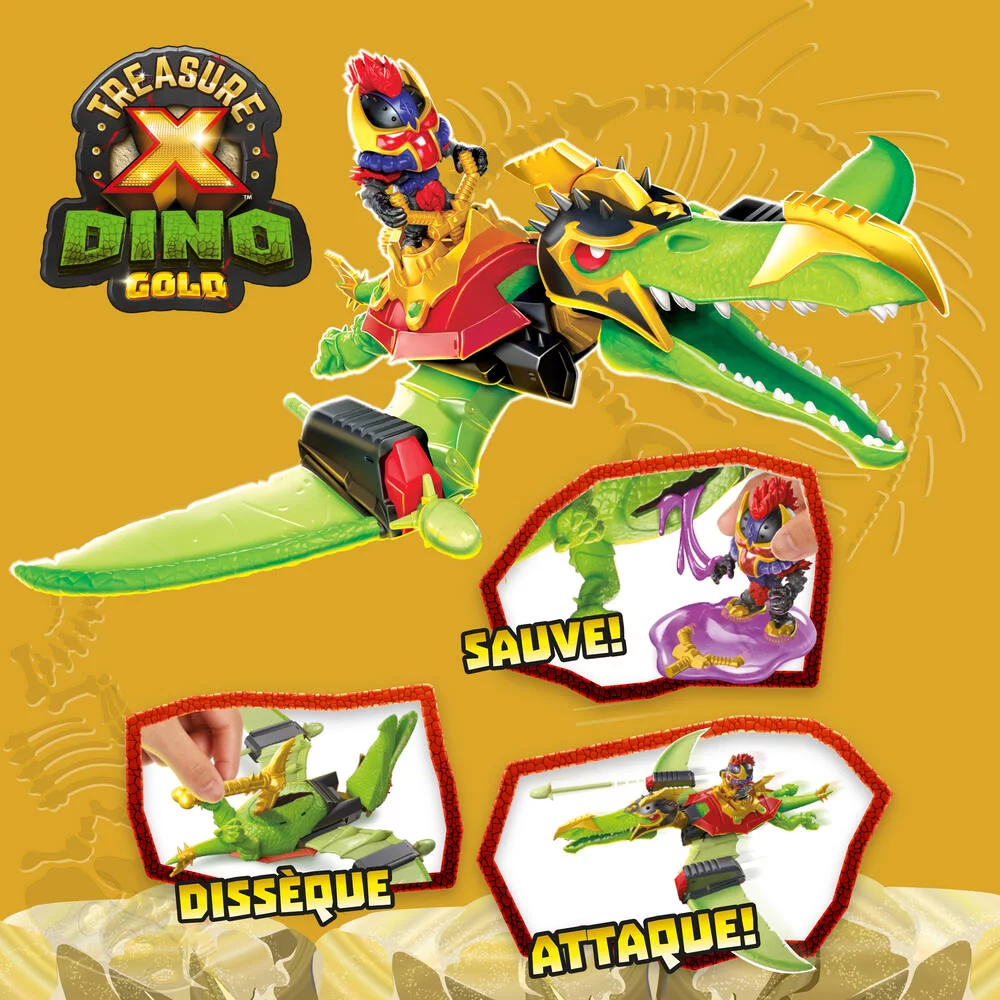 TRESOR X - PLAYSET PTERODACTYL  - L'OR DES DINOSAURES