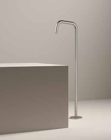 Hotbath Archie vrijstaande baduitloop geborsteld gunmetal PVD