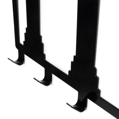 Patère de porte en métal Empire State noire