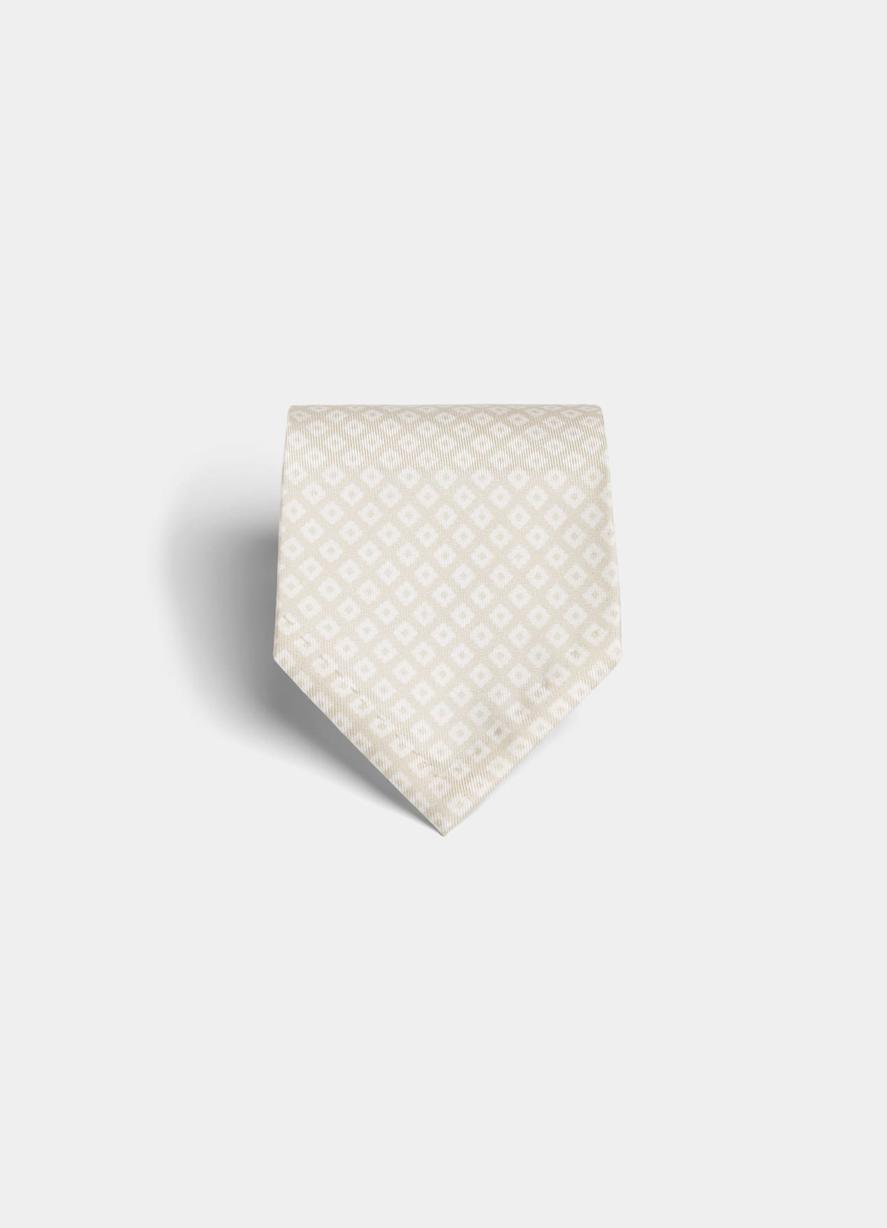 Cravate marron clair motif graphique