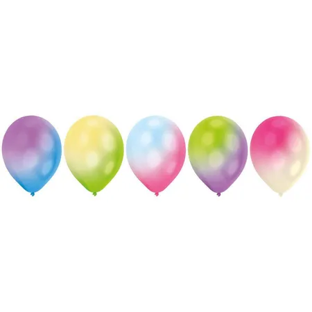 amscan LED Latexballon Set, Farbverlauf 5 Stück