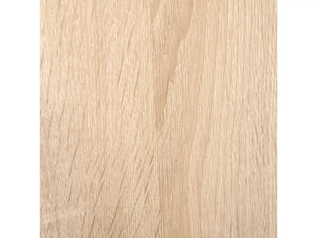 HOMCOM Meuble de rangement design scandinave 2 placards tiroir coulissant pieds bois massif pin panneaux particules blanc chêne clair