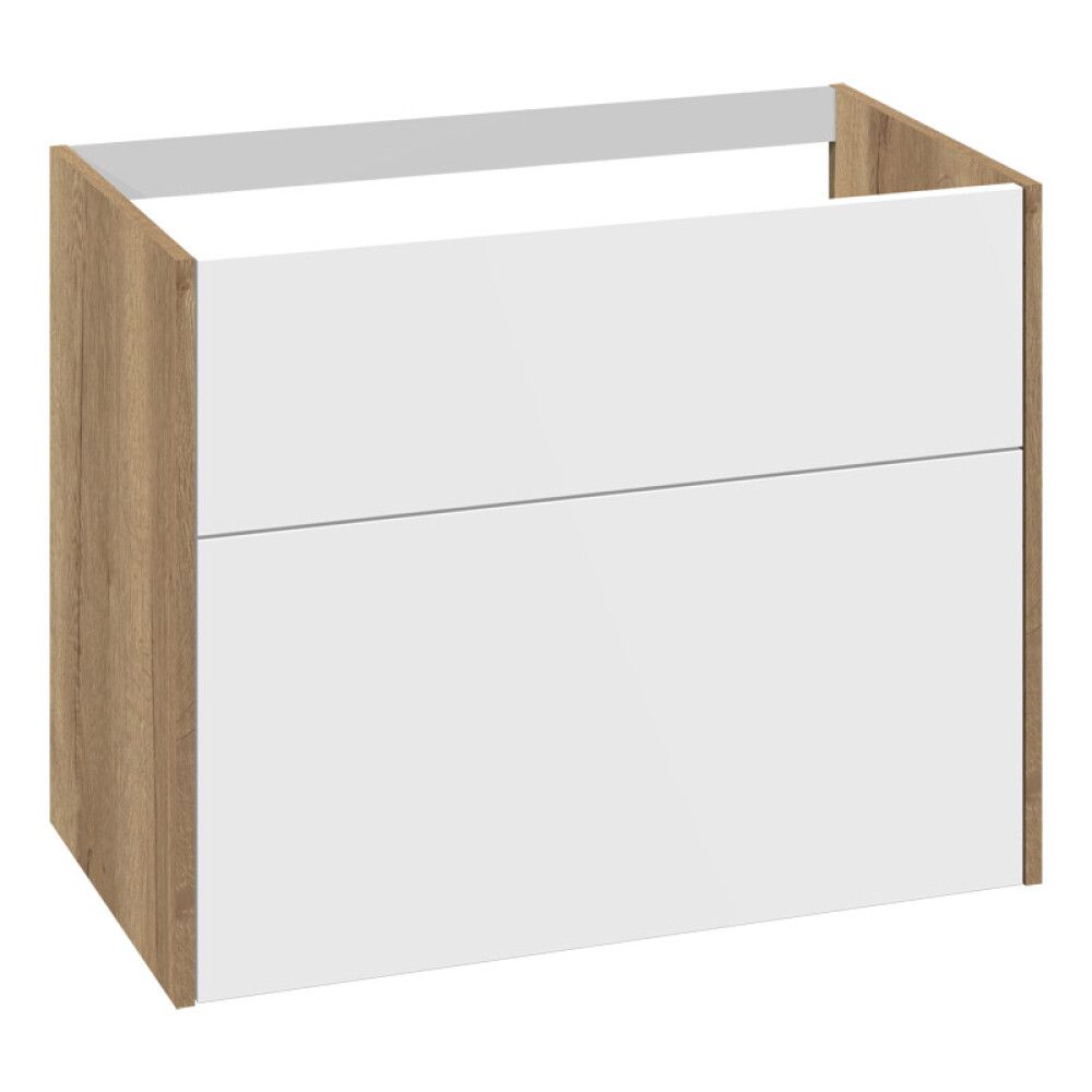 SERVANTSKAP SCANBAD NATUR EIK/HVIT 80CM