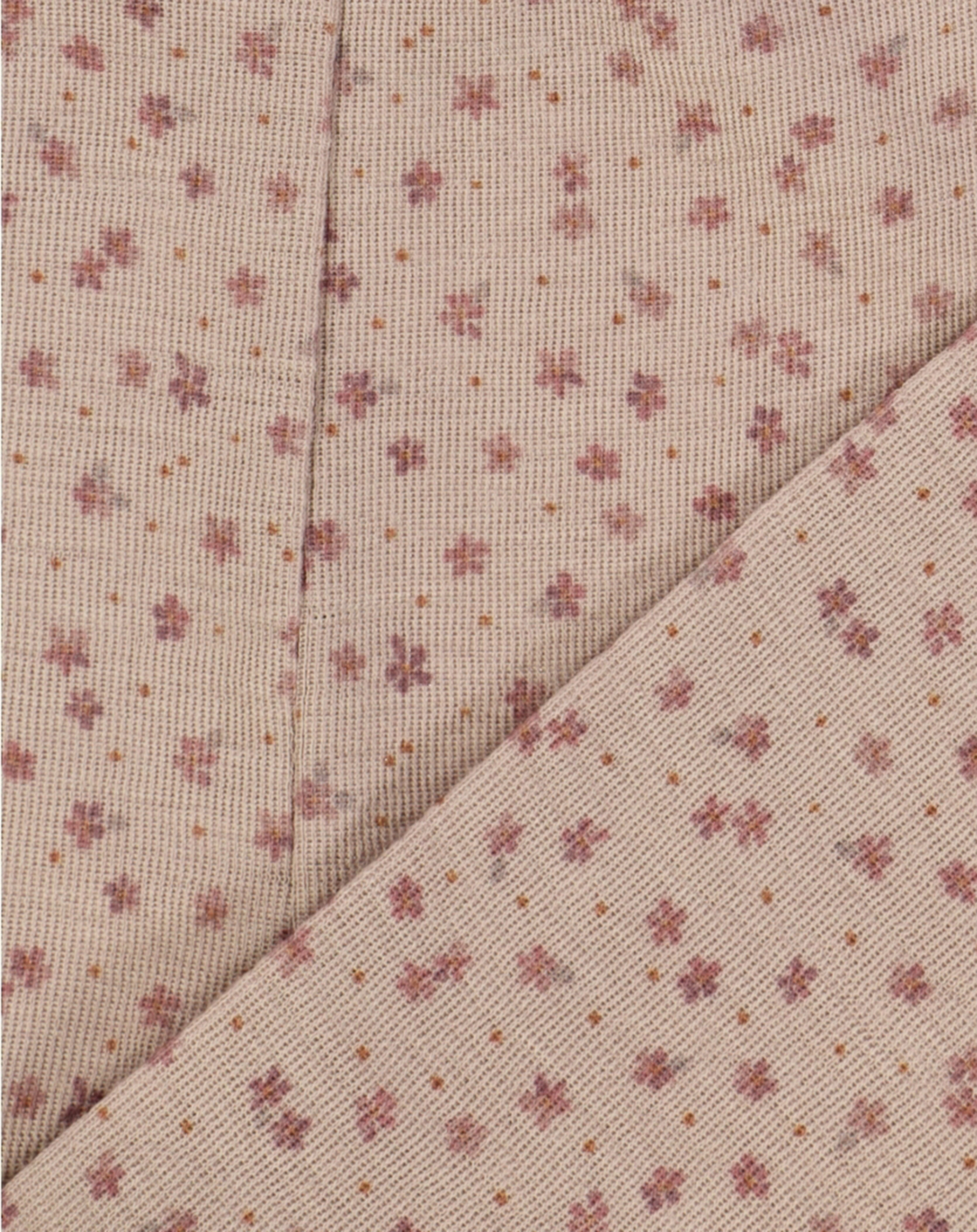 Woll-Leggings FLOWER DOTS in powder