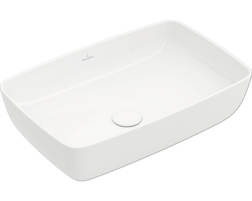 Villeroy & Boch Artis opzetwastafel, 58 cm, vierkant, wit met coating, 417258R1