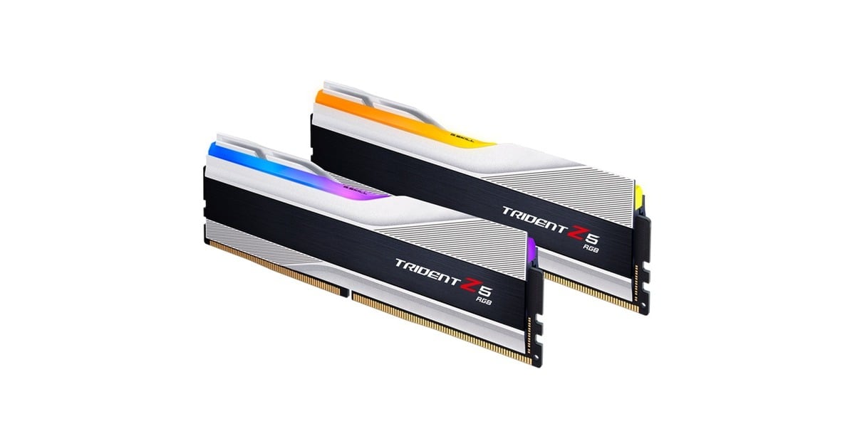 G.Skill32 GB DDR5-6000 Kit werkgeheugen  (Zilver, F5-6000J3636F16GX2-TZ5RS, Trident Z5 RGB, XMP)