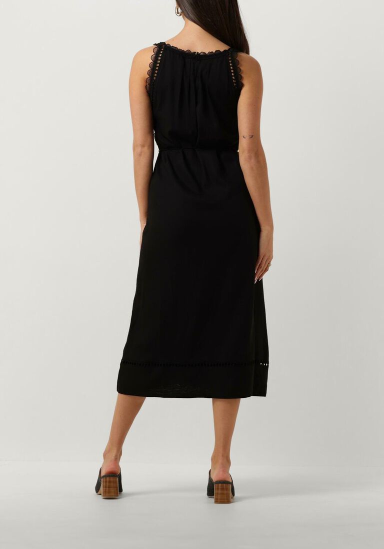 zwarte suncoo midi jurk cristy