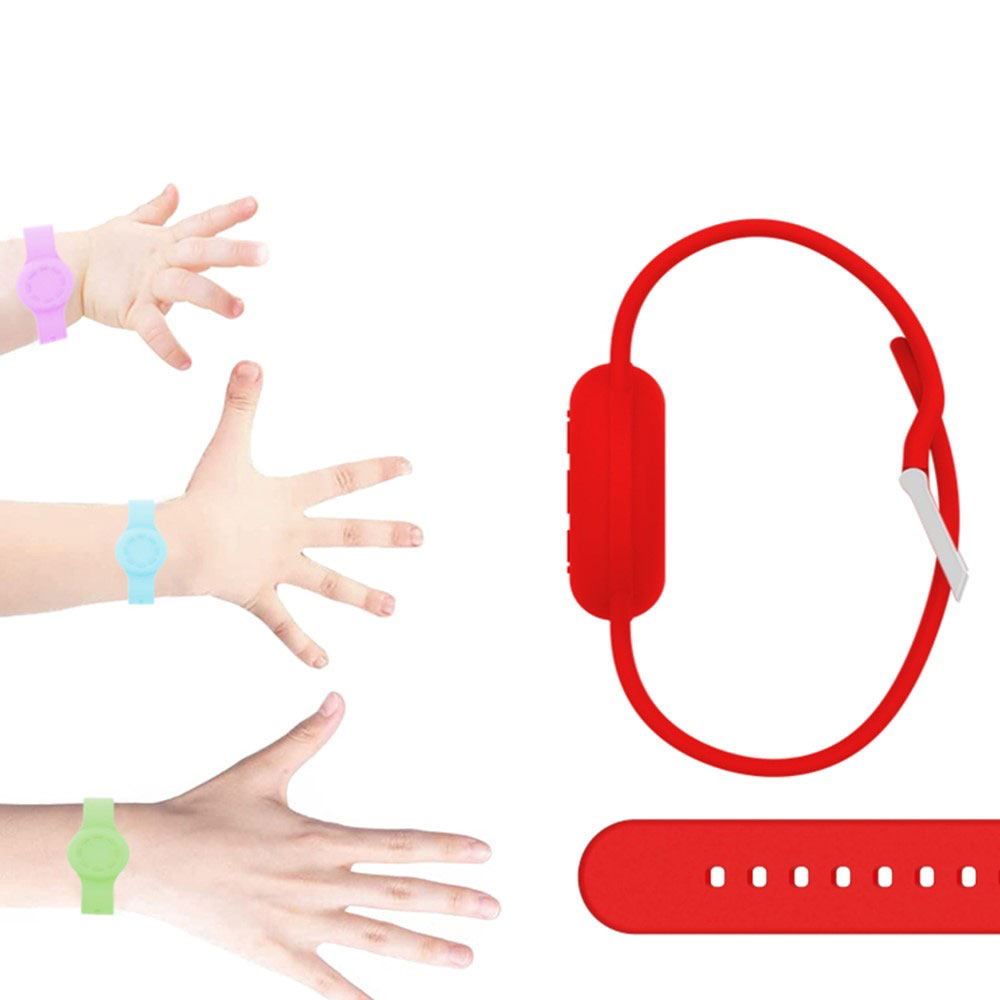 Apple AirTag Silikon Armband für Kinder Wasserdicht mit Verschlusskappe (Gelenkumfang: 130-180mm) - Dunkelblau