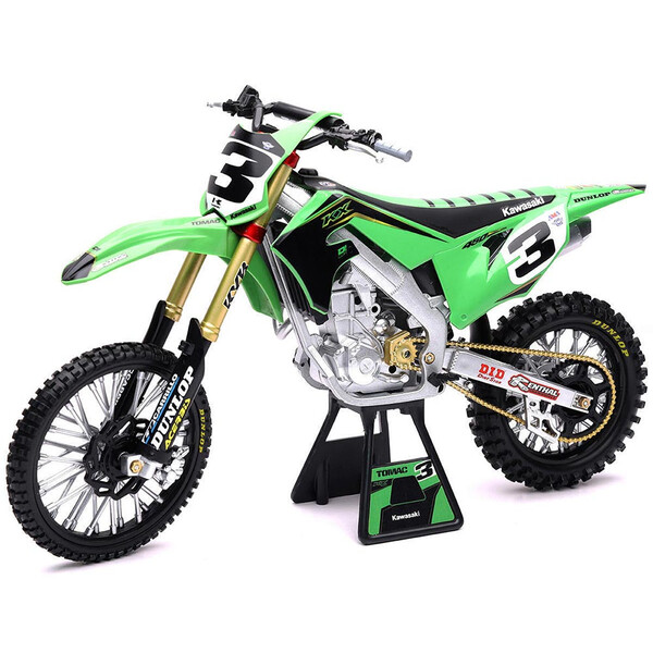 New Ray - Maquette moto 1/6 Kawasaki 450 KXF E. Tomac Vert / Noir / Or