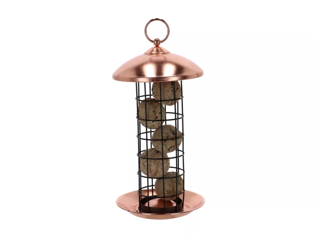 Mangeoire à oiseaux Plaqué cuivre - boules de graisses
