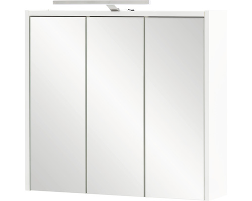 Spiegelkast Möbelpartner Flag 65 x 16 x 60 cm wit 3-deurs LED