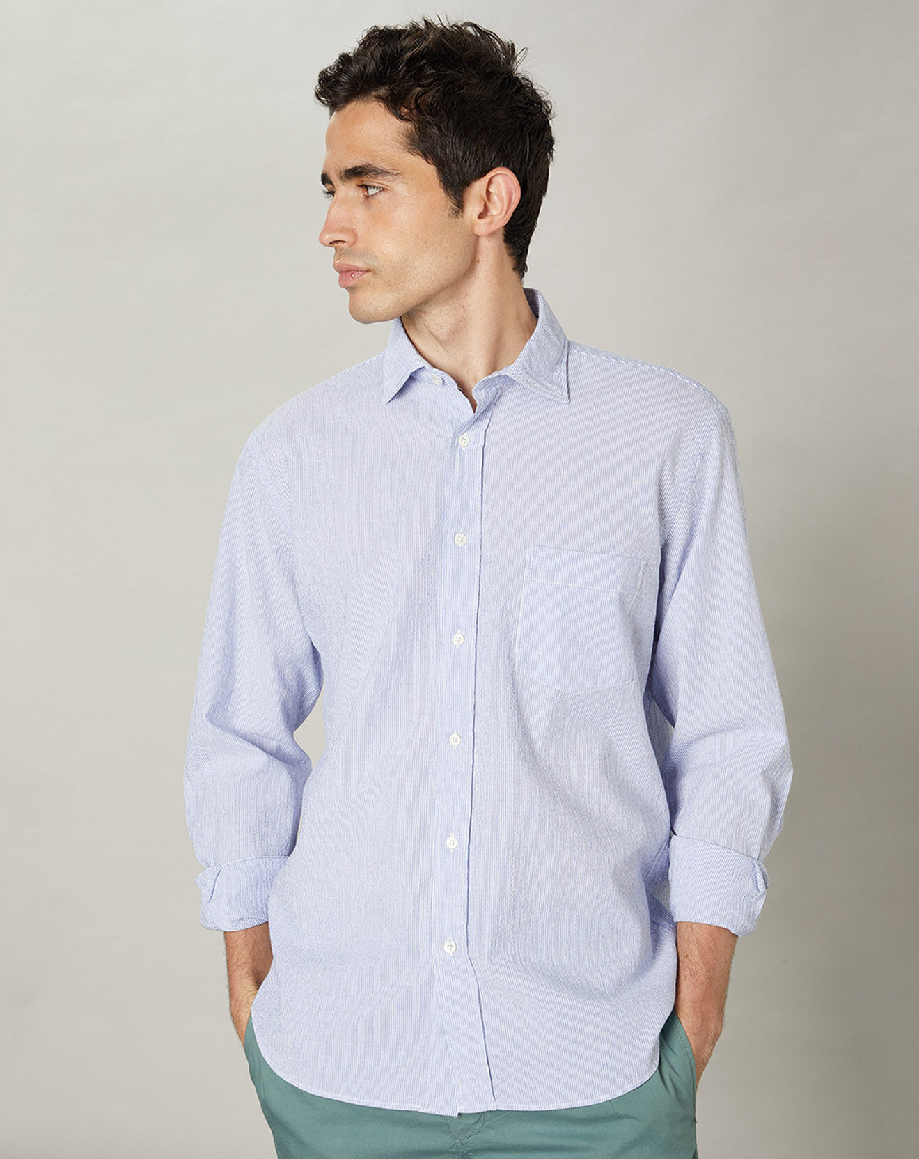Hartford Chemise regular Paul bleue