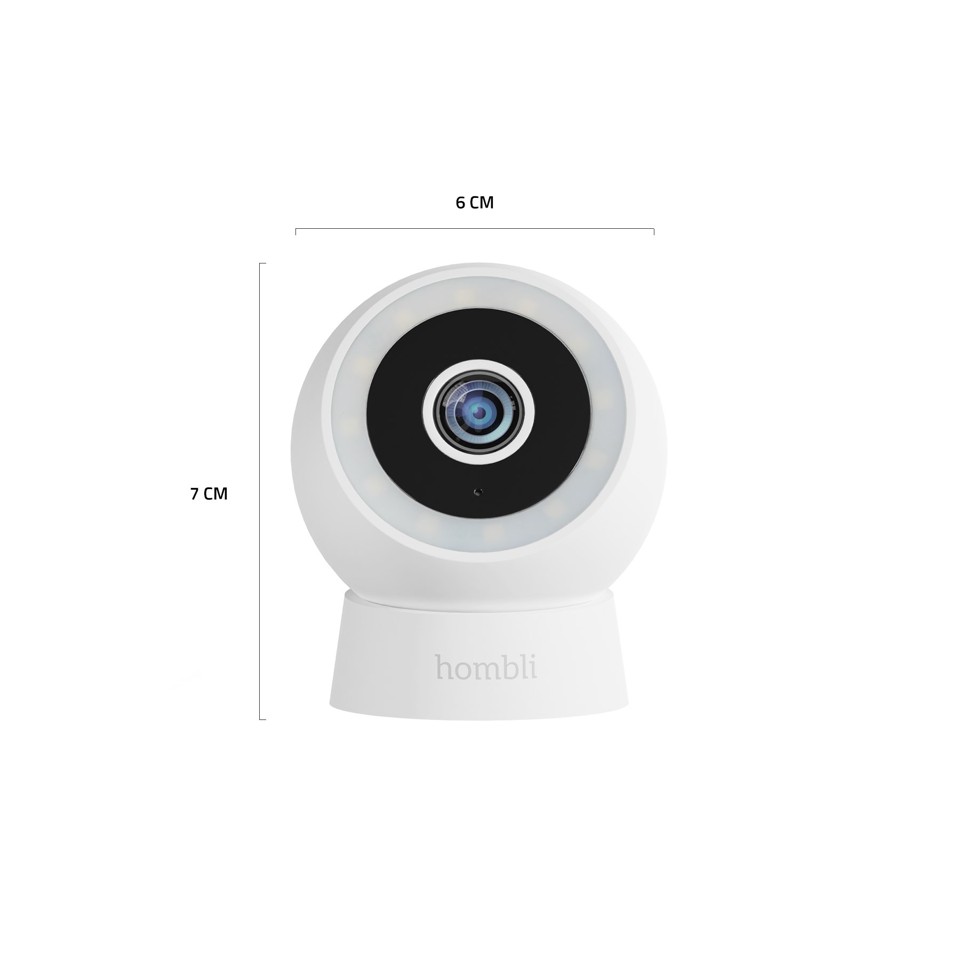 Hombli - Smart Outdoor/Indoor Compact Cam, Hvid