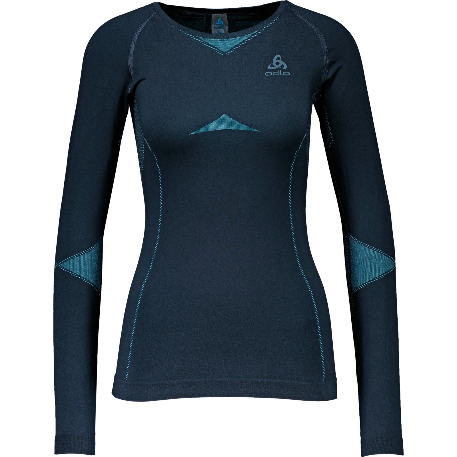 Odlo Performance Damen-Thermolangarmshirt Warm S, blau