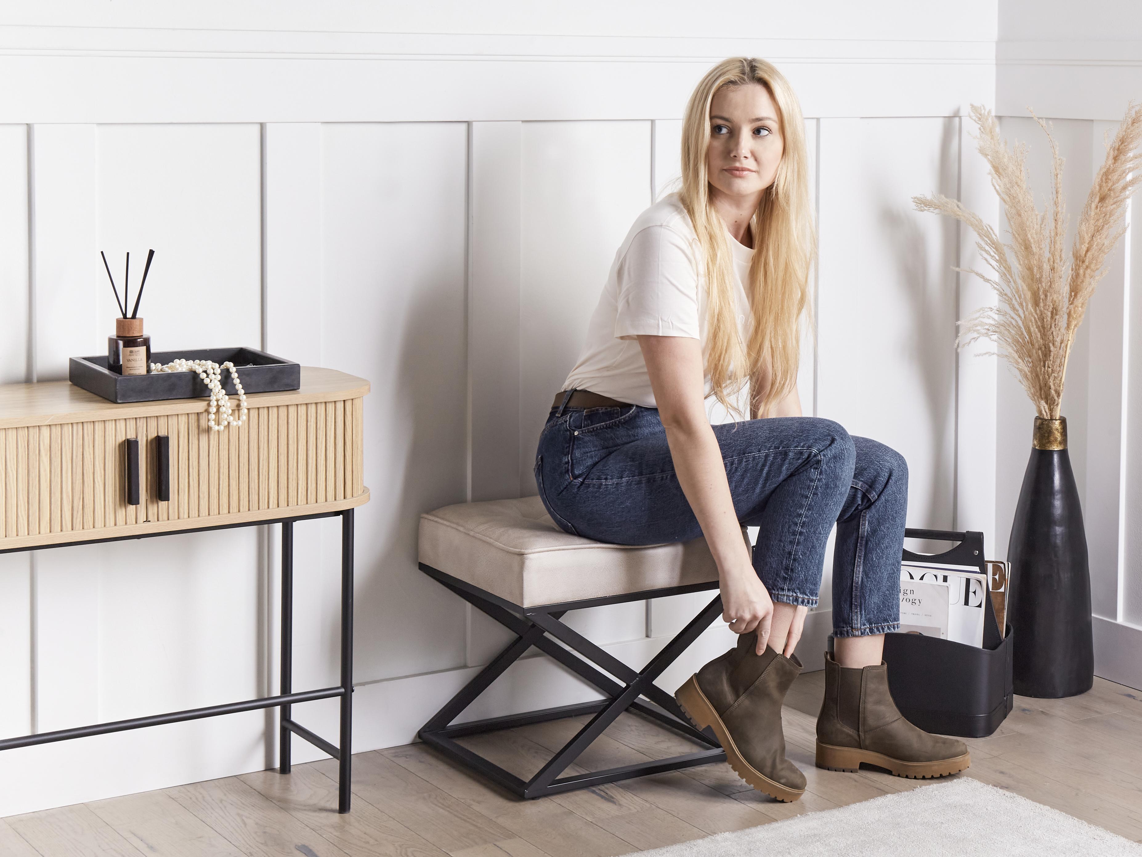 Hocker MURDO Kunstleer Beige