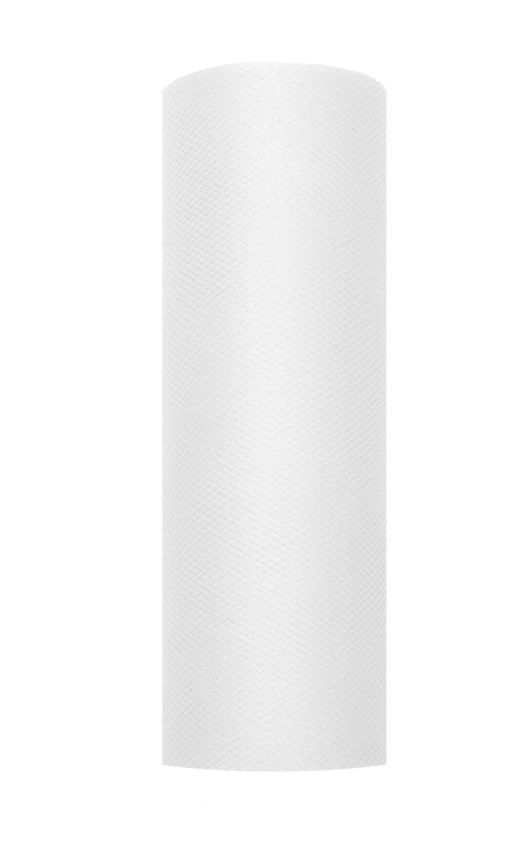 Witte Tule Rol 15cm 9m