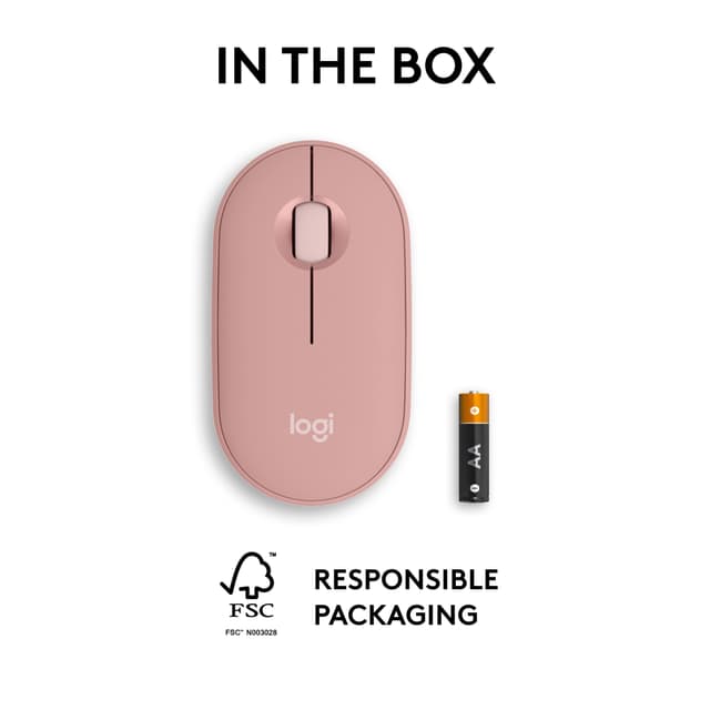 Logitech Pebble Mouse 2 M350s wireless mouse (Rose)