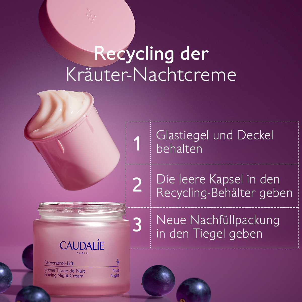 CAUDALIE Resv Lifting Crème Nuit Recharge<br>50 ml