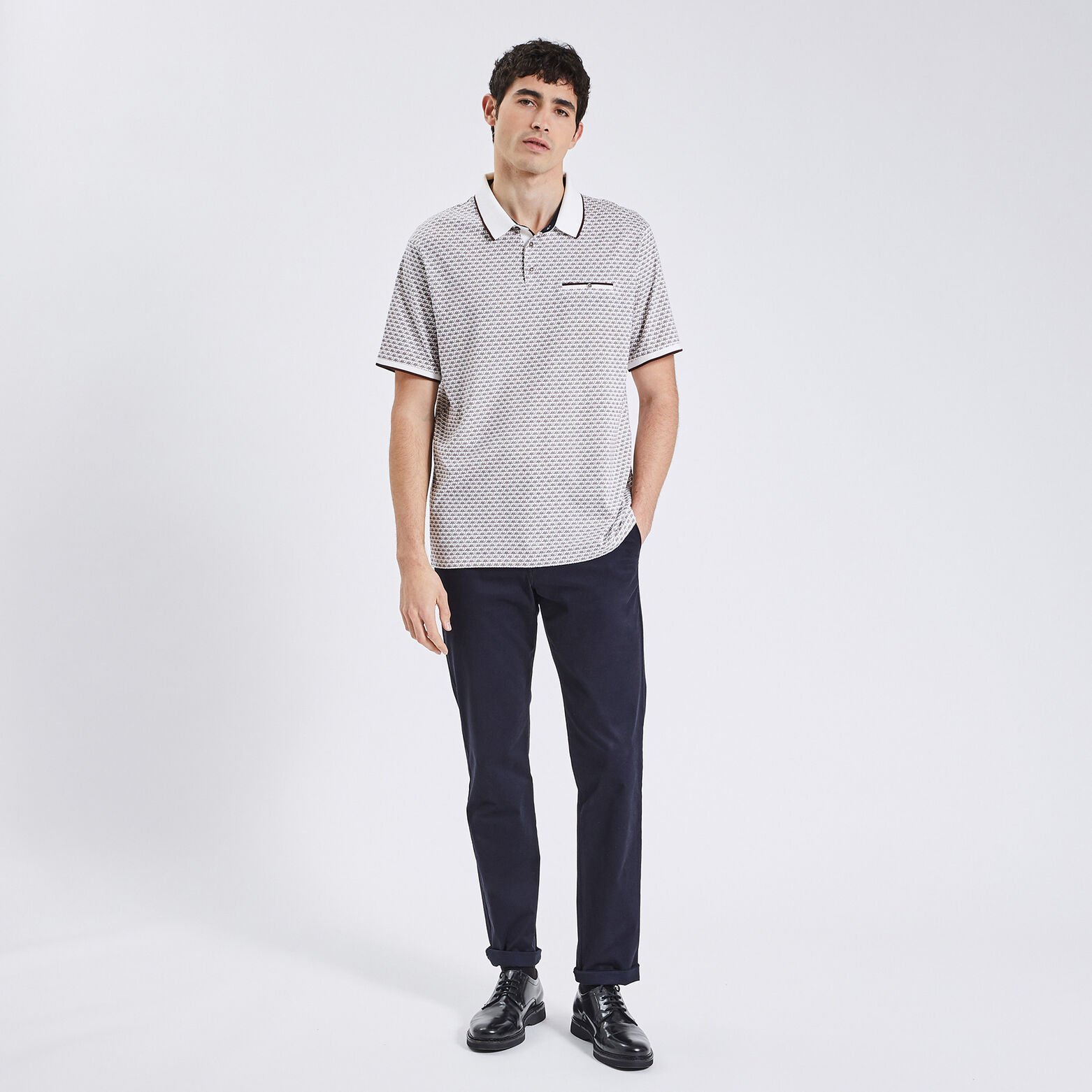 Pantalon chino regular Bleu foncé