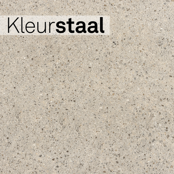 Kleurstaal Lundia click PVC Intens Lennart rechte stroken lichtgrijs steenlook