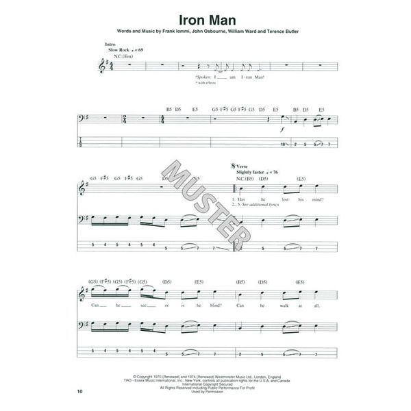 Hal Leonard Black Sabbath Bass Play-Along