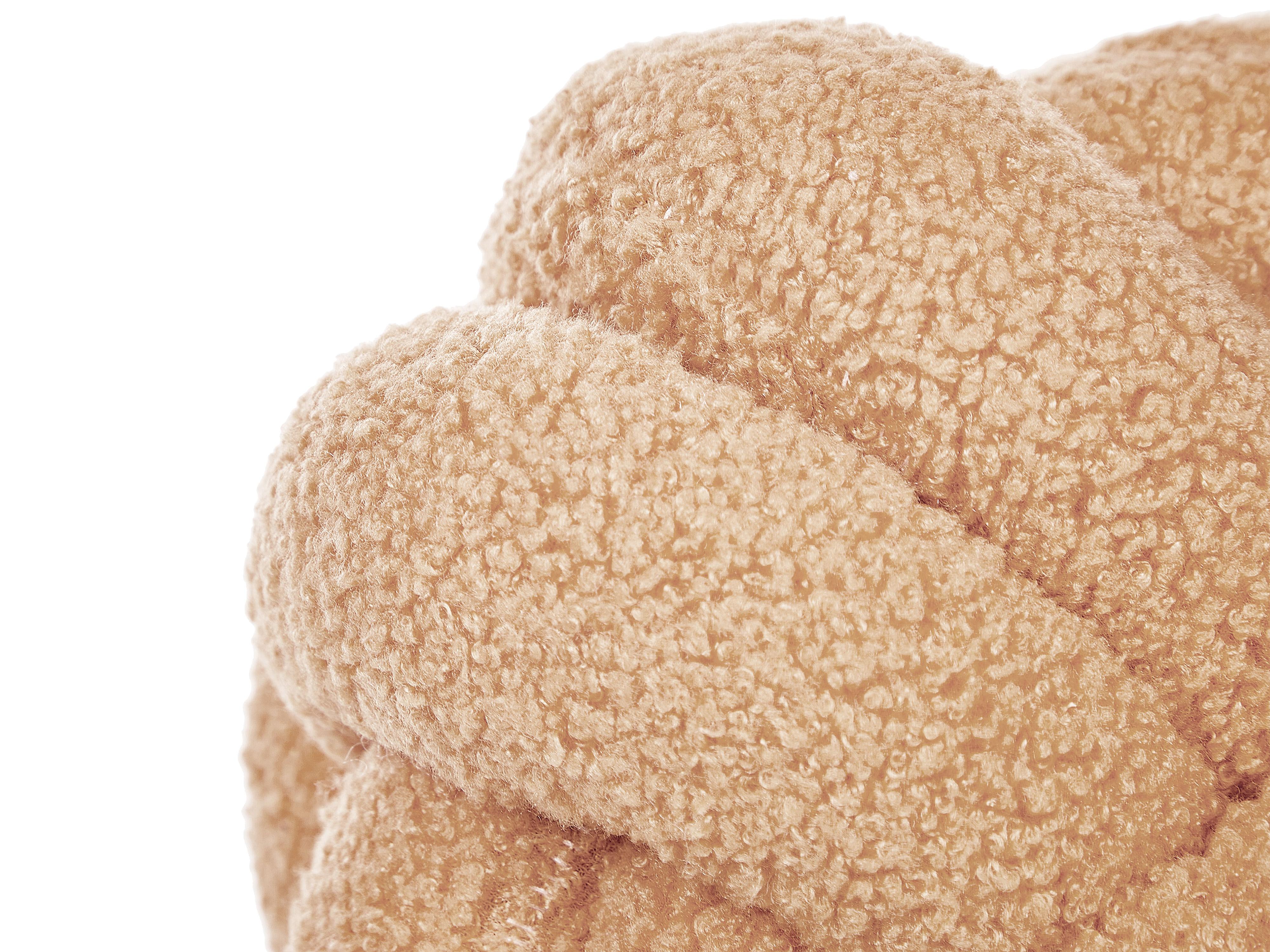Sierkussen MALNI Bouclé 19 x 19 cm Zandbeige effen