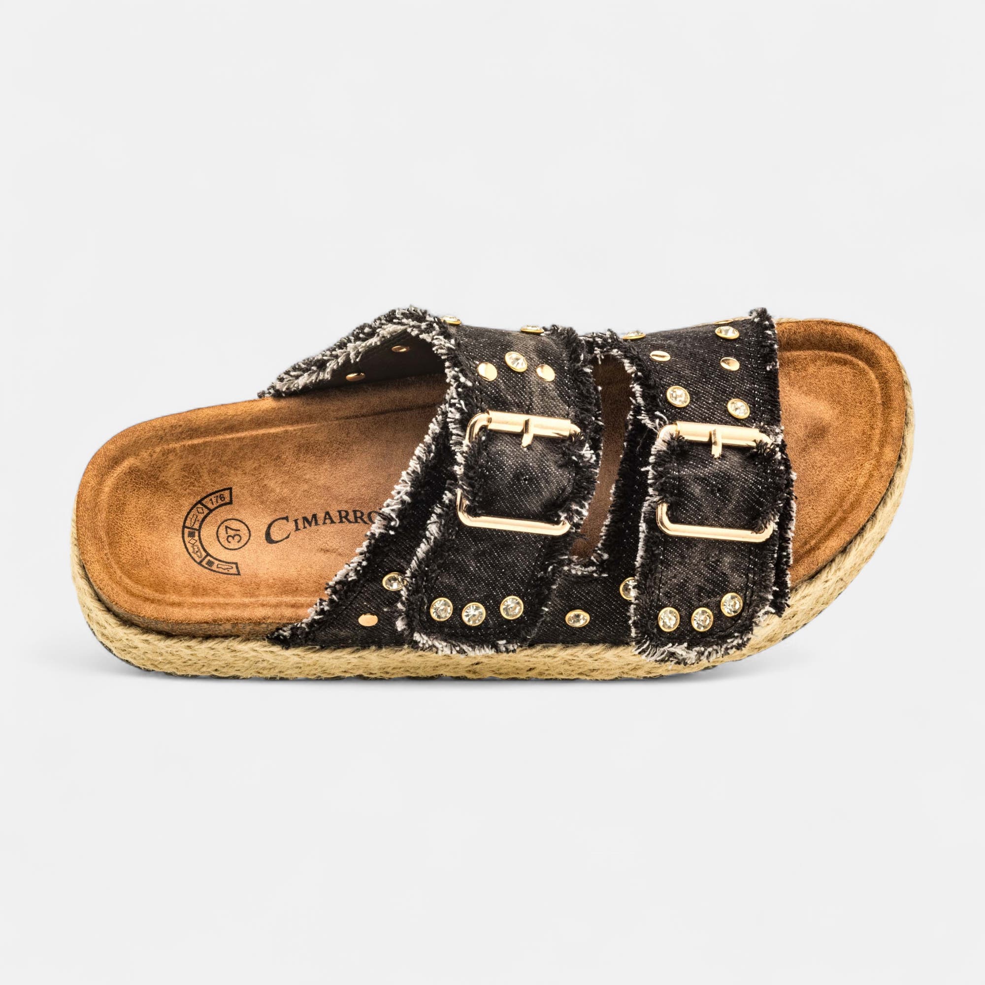 Mules semelle liège Femme noir