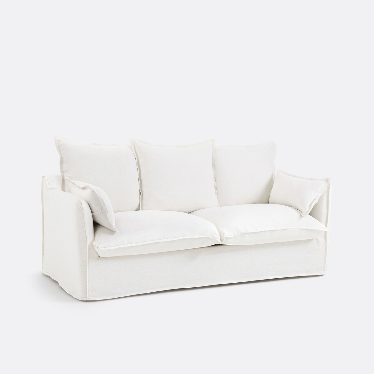 LA REDOUTE INTERIORS<br>Sofá-cama H14 cm em linho grosso, Odna