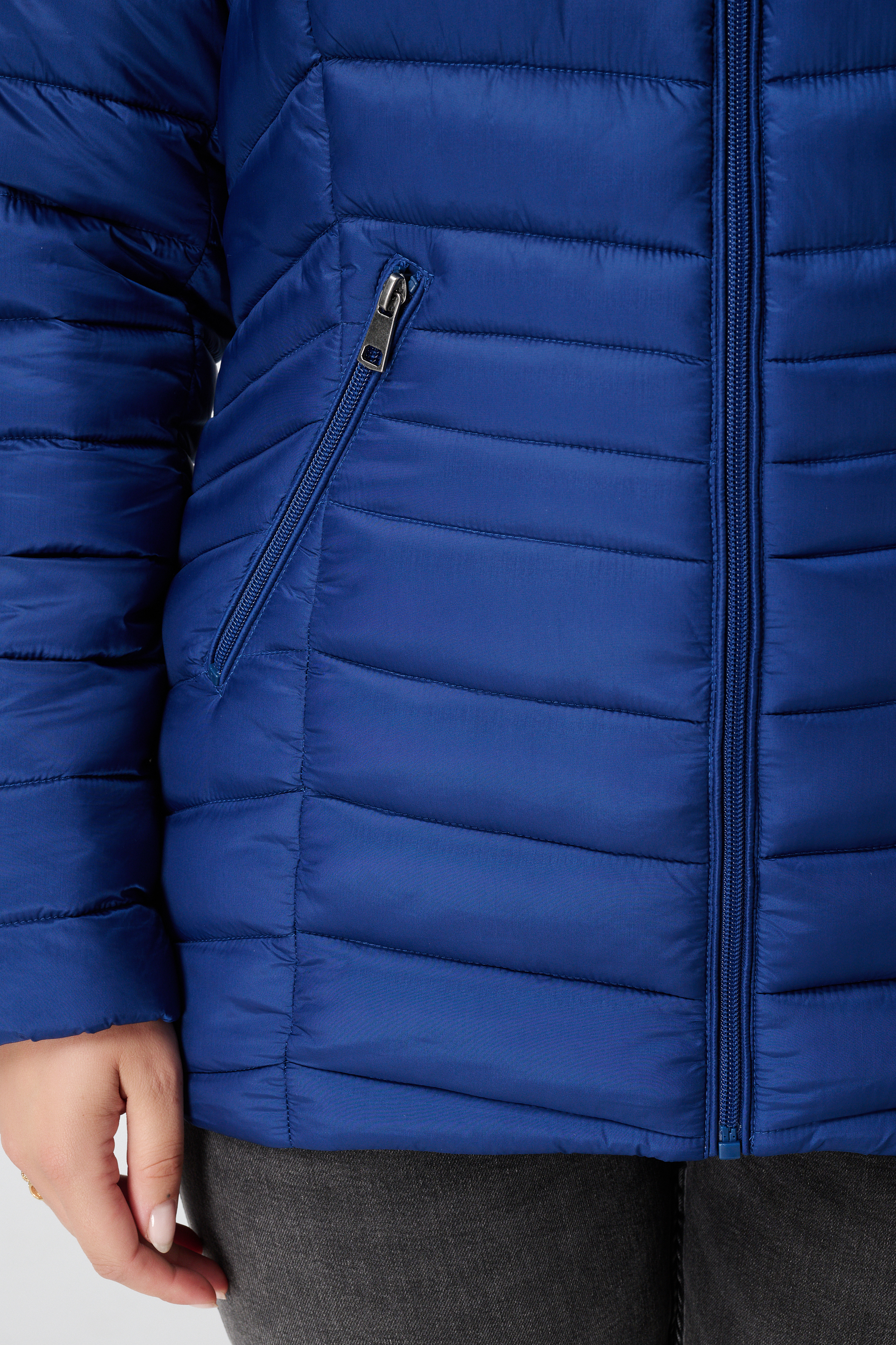Licht gewatteerde jas Midden blauw