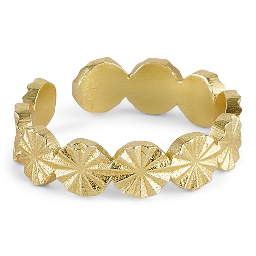 Pure By Nat Grafisk Ring, Goldplated