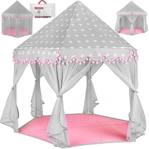 Barnetelt grå og rosa Kruzzel 23476