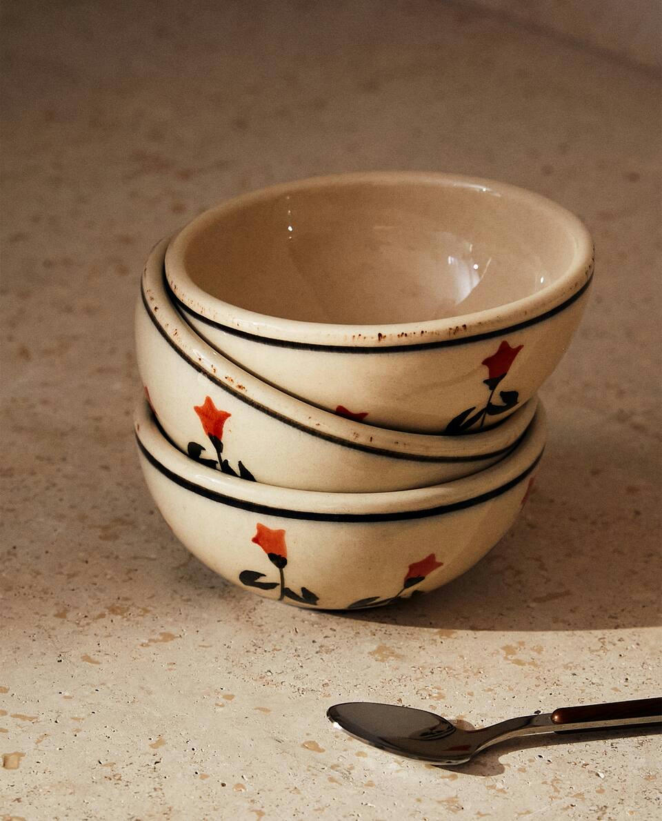 MINI TIGELA FLORAL PINTADA