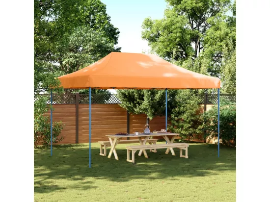 Tente de réception pliable escamotable orange 440x292x315 cm