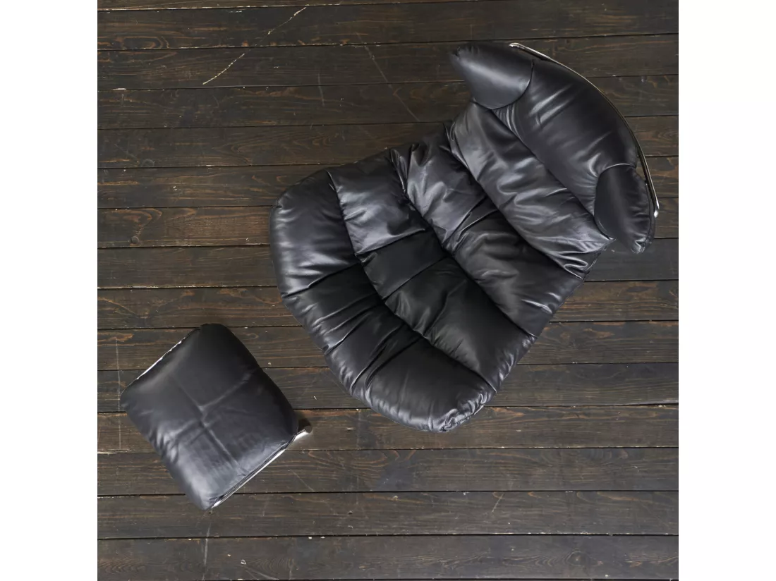 Fauteuil - Noir cuir - ROWE