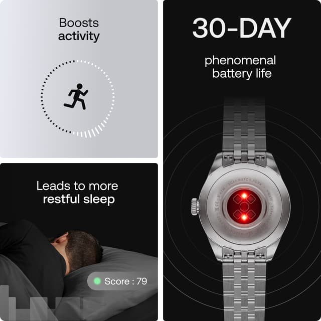 Withings ScanWatch Nova Brilliant hybridur 39 mm (sølv)