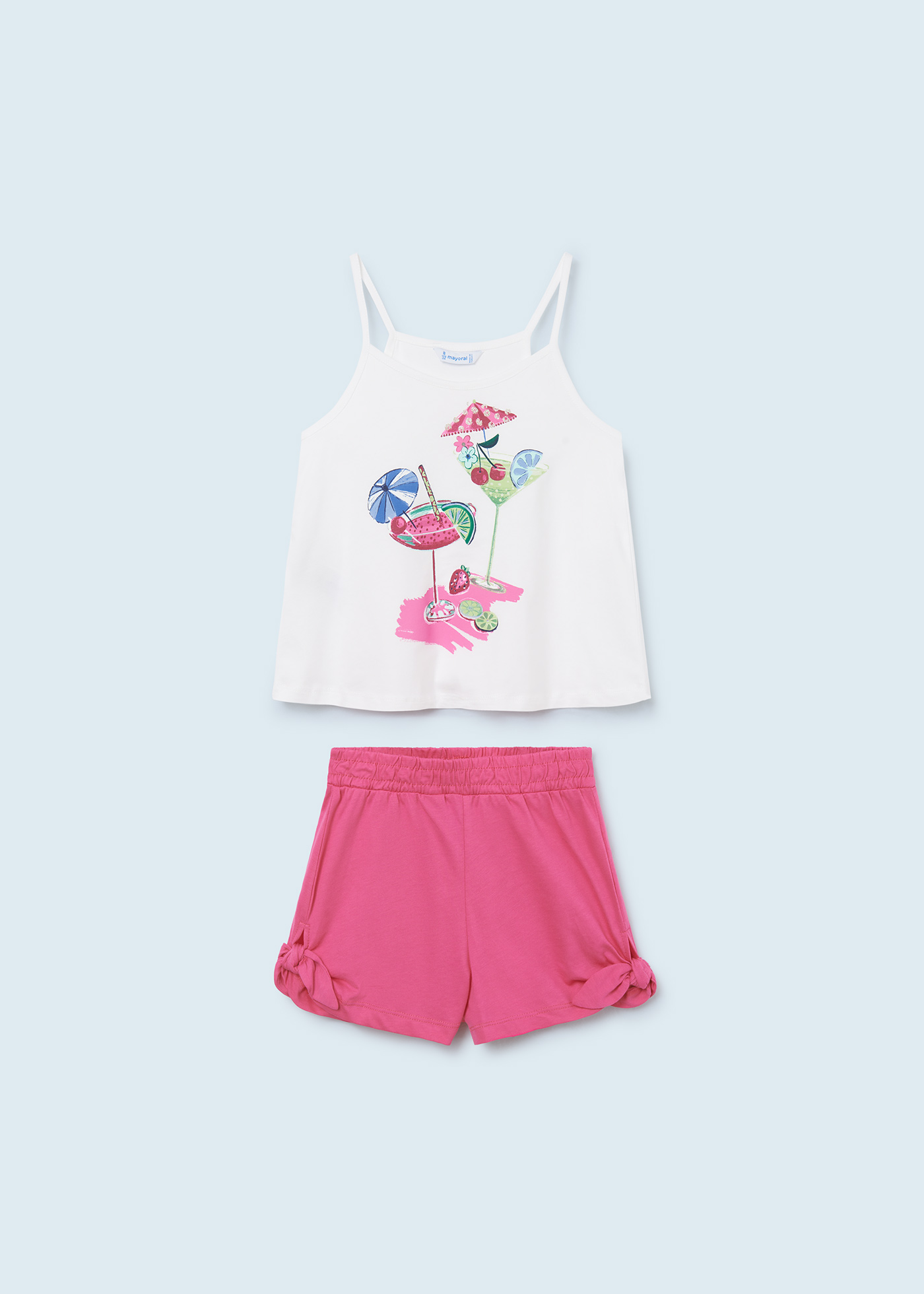 Conjunto de duas peças em algodão sustentável para meninas