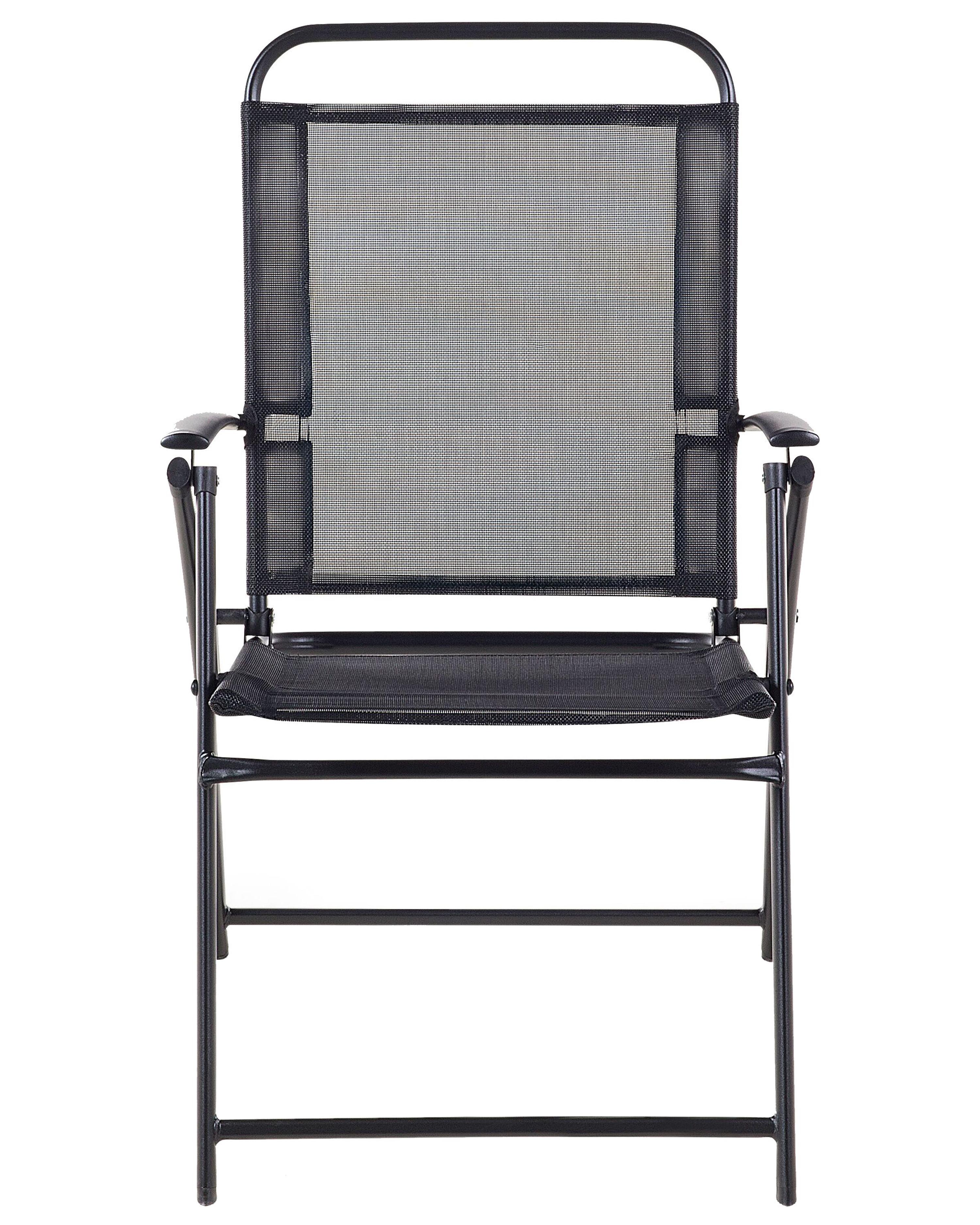 Set van 4 tuinstoelen LIVO Metaal Zwart