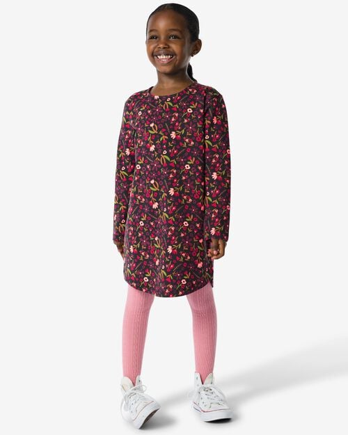 kinder sweatjurk bloemen noir