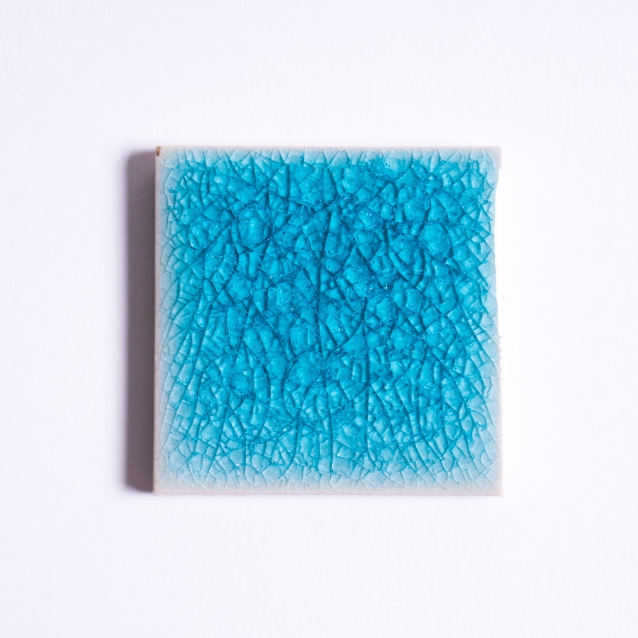 Fliese 'Craquele' blau, L 10 cm, B 10 cm von fischer's lagerhaus