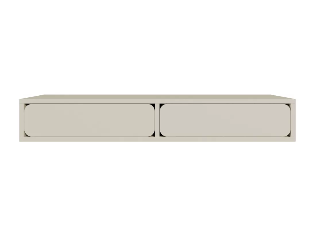 Coiffeuse - 2 tiroirs - grège - 110 cm - WUWU