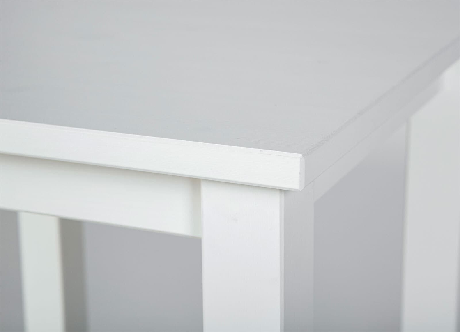 Beistelltisch HOLGER 45x55x45 cm Massivholz weiß