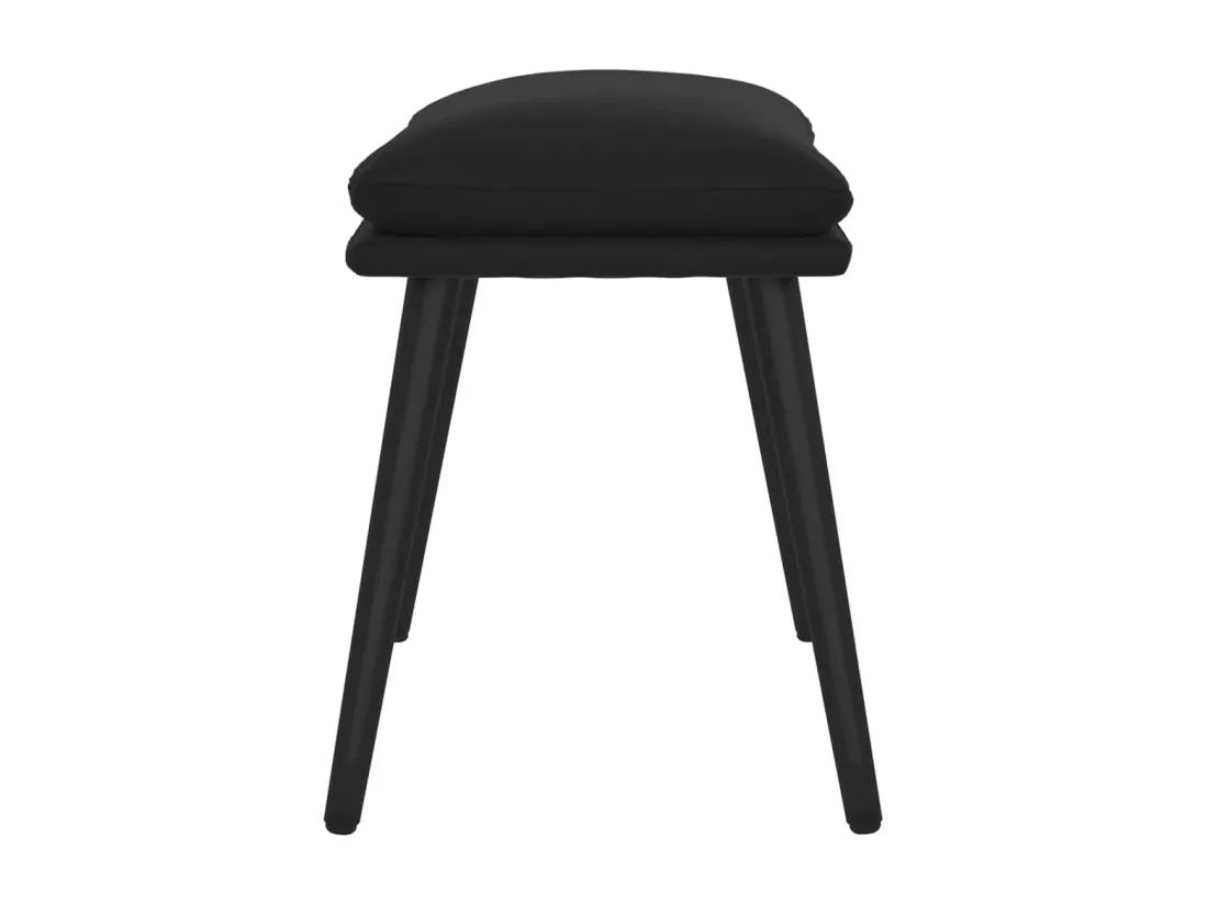 Repose-pied Noir 45x29,5x35 cm Velours