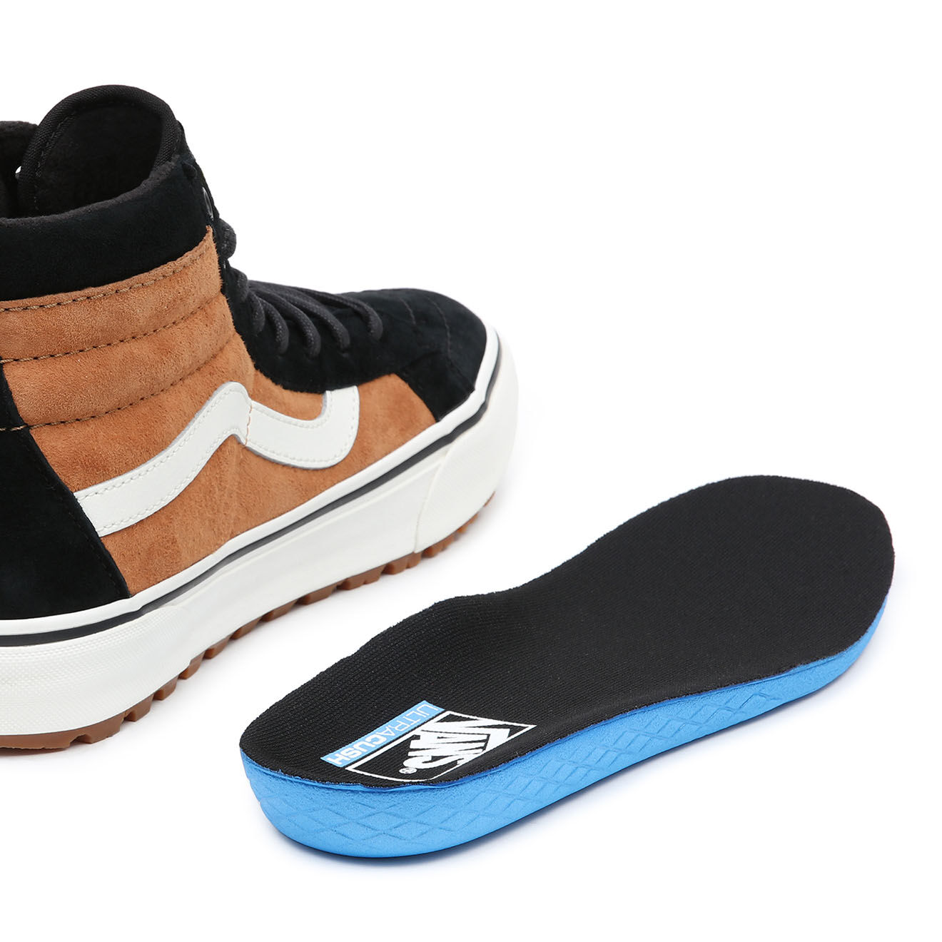 Vans Baskets en Velours de Cuir SK8-Hi MTE-1 noir/marron