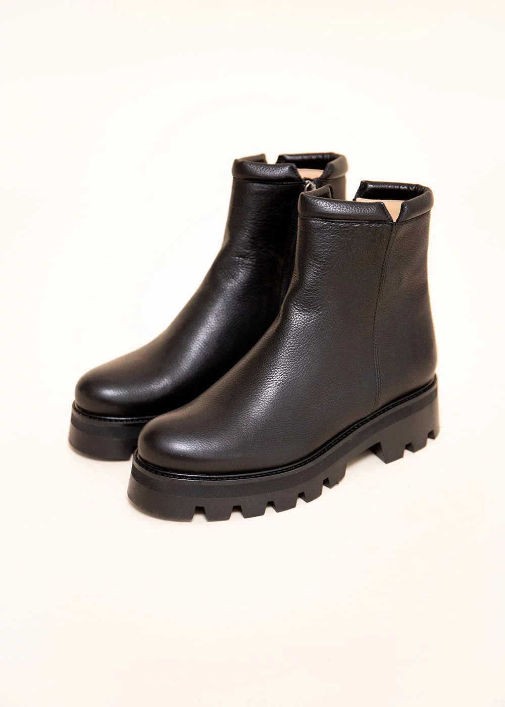 BOOTS SOLVEIG CUIR NOIR